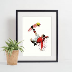 Wayne Rooney Over Head Kick Picture Frame