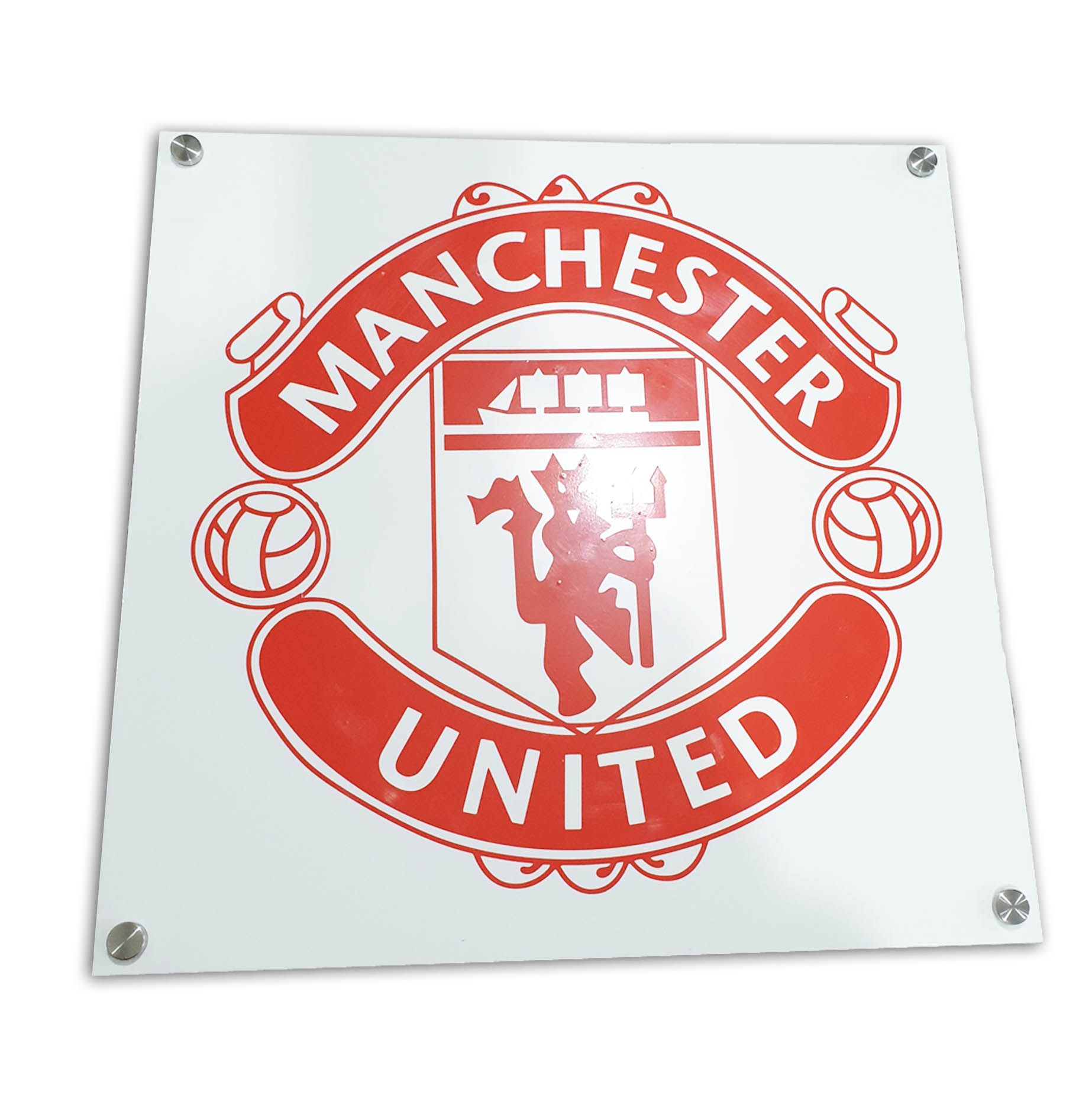 Manchester United F.C. Red & White Acrylic Sign To Do