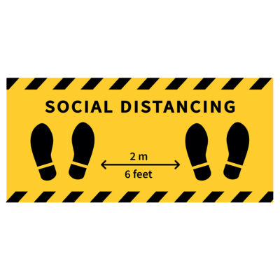 Social Distancing Sticker