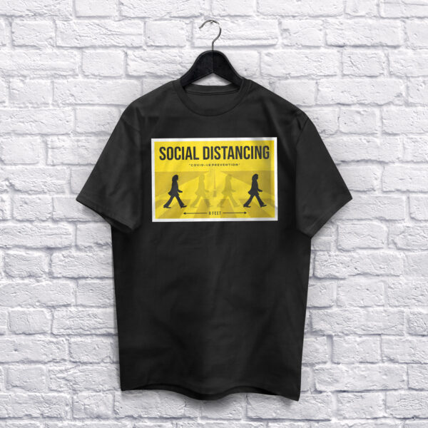 Social Distancing Black T-shirt