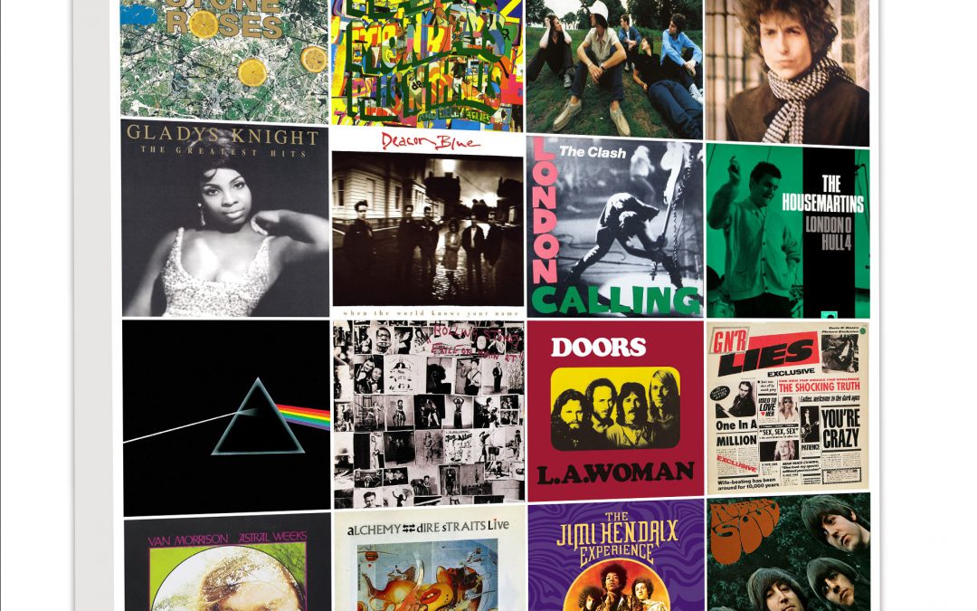 Music albums canvas print 24″ x 24″