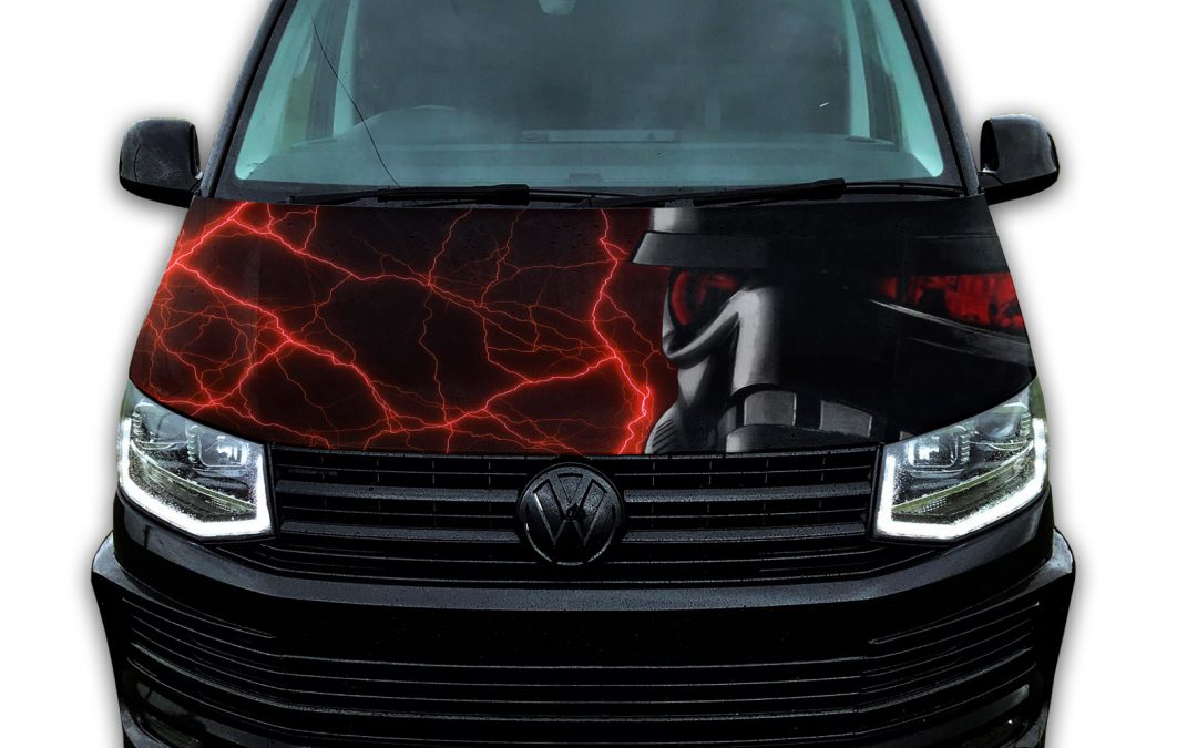 Bonnet vinyl wrap for VW T4 T5 T6 Shadow Stormtrooper graphic sticker ready to apply. Gloss laminated (Copy)