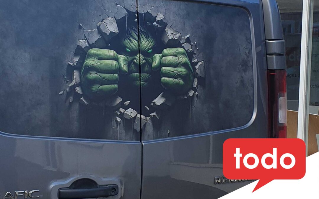 Transform Your Van with Our Incredible Hulk Theme Vinyl Graphics!
